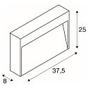 SLV outdoor wall luminaire CONCRETO L IP65, grey
