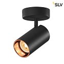 Wand-/Decken-Spot ASTO TUBE SINGLE, IP20, zylindrisch, 1-flammig, 1x GU10 max. 10W, schwarz