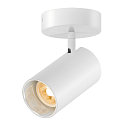 Applique et plafonnier ASTO TUBE CW SINGLE  1 flamme, rond, pivotant  la cardan GU10 IP20, blanche gradable