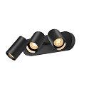 SLV Wand- und Decken-Spotleiste ASTO TUBE TRIPLE, IP20, zylindrisch, 3-flammig, 3x GU10 max. 10W, schwarz