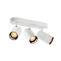 SLV Applique et plafonnier ASTO TUBE CW TRIPLE 3 flammes, langue, pivotant  la cardan GU10 IP20, blanche gradable
