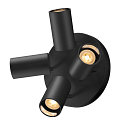 SLV Applique et plafonnier ASTO TUBE CW QUADRUPLE 4 flammes, rond, pivotant  la cardan GU10 IP20, noir gradable