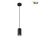 SLV Pendelleuchte ASTO TUBE, IP20, zylindrisch, 1-flammig, 1x GU10 max. 10W, schwarz