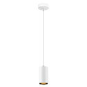 SLV pendant luminaire ASTO TUBE 1 flame, round, rigid GU10 IP20, white dimmable
