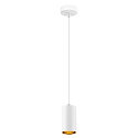 SLV pendant luminaire ASTO TUBE 1 flame, round, rigid GU10 IP20, white dimmable