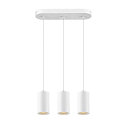 Luminaire  suspension ASTO TUBE 3 flammes, rigide, langue GU10 IP20, blanche gradable