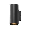 Luminaire mural ASTO TUBE Bas,  1 flamme, cylindrique, rigide GU10 IP20, noir gradable
