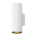 SLV Wandstahler ASTO TUBE, IP20, zylindrisch, 2-flammig, Up&Down, 2x GU10 max. 10W, wei