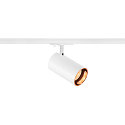 SLV 1-Projecteur monophas ASTO TUBE rond, pivotant  la cardan GU10 IP20, blanche gradable