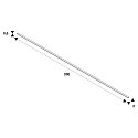 Schienenabdeckung fr Aufbauschiene TRACK 48V, Standard, 20mm, 2m, IP20