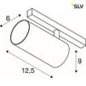LED Niedervolt-Schienen-Strahler NUMINOS® XS DALI 2, rund, 48V, 16W 4000K 20°, DALI dimmbar, schwenkbar