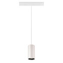 SLV LED Niedervolt-Schienen-Pendelleuchte NUMINOS S DALI, 48V, 16W 4000K 40, DALI 2 dimmbar, matt wei / innen glnzend chrom