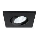SLV cover UNIVERSAL DOWNLIGHT IP20 square, swivelling, black