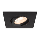 SLV cover UNIVERSAL DOWNLIGHT IP20 square, swivelling, black