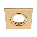 cover UNIVERSAL DOWNLIGHT IP20 square, swivelling, glossy, gold