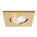 SLV Abdeckung MOVE fr LED Einbauleuchte UNIVERSAL DOWNLIGHT PHASE, IP20 (Indoor), quadratisch, schwenkbar, gold matt