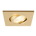 SLV Abdeckung MOVE fr LED Einbauleuchte UNIVERSAL DOWNLIGHT PHASE, IP20 (Indoor), quadratisch, schwenkbar, gold matt