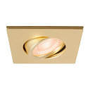 SLV Abdeckung MOVE fr LED Einbauleuchte UNIVERSAL DOWNLIGHT PHASE, IP20 (Indoor), quadratisch, schwenkbar, gold matt