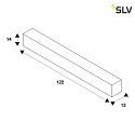SLV Montagegehäuse für LED Bodeneinbauleuchte DASAR® 1200, 122cm, Einbau, schwarz