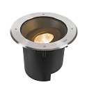 SLV LED Bodeneinbauleuchte DASAR XL, IP67 IK10, 27W 3000K 2790lm 24, DALI dimmbar, schwenkbar, befahrbar, edelstahl, rund