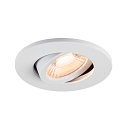 SLV Apparecchio da incasso a soffitto UNIVERSAL DOWNLIGHT MOVE PHASE girevole, Set di 12 IP20, bianco dimmerabile