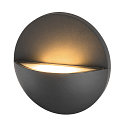 SLV Luminaire mural dextrieur LID II  SINGLE rond, rigide, CCT Switch IP65, anthrazit, mat gradable