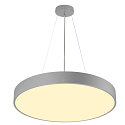 SLV wall and ceiling luminaire MEDO 60 round, CCT Switch, direct / indirect IP50, grey dimmable