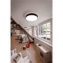 SLV ceiling luminaire MEDO 90 round, CCT Switch IP50, black dimmable