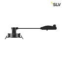 SLV Deckeneinbauleuchte NEW TRIA® 75, rund, GU10, max. 10W, IP20, schwarz