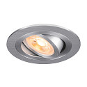 Plafonnier encastr NEW TRIA 75 rond GU10 IP20, aluminium