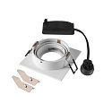 SLV ceiling recessed luminaire NEW TRIA 75 square GU10 IP20, white