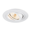 ceiling recessed luminaire NEW TRIA 75 round IP20, white dimmable