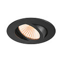SLV ceiling recessed luminaire NEW TRIA 68 round IP20, black dimmable