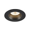SLV ceiling recessed luminaire NEW TRIA UNIVERSAL round IP20 / IP65, black dimmable