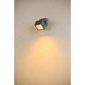 SLV Outdoor LED Aufbau-Strahler S-CUBE, IP65 IK04, 15W 2700/3000K (CCT Swich) 1000/1200lm 80, dimmbar, neigbar, anthrazit