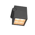 SLV Outdoor LED Aufbau-Strahler S-CUBE, IP65 IK04, 15W 2700/3000K (CCT Swich) 1000/1200lm 80, dimmbar, neigbar, anthrazit