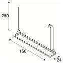 pendant luminaire WORKLIGHT PRO IP20, black dimmable