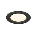 SLV ceiling recessed luminaire DOWNLIGHT V 100 without frame, CCT Switch, wired through IP54 / IP20, black 