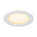 SLV ceiling recessed luminaire DOWNLIGHT V 150 without frame, CCT Switch, multipower, wired through IP54 / IP20, black 