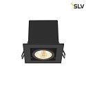 SLV Plafonnier encastré KADUX SINGLE carré IP20, noir gradable