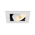 SLV Plafonnier encastr KADUX SINGLE carr IP20, noir, blanche gradable