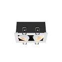 ceiling recessed luminaire KADUX DOUBLE square IP20, black, white dimmable