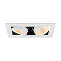 SLV Plafonnier encastr KADUX DOUBLE carr IP20, noir, blanche gradable