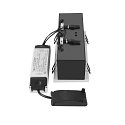 SLV ceiling recessed luminaire KADUX TRIPLE square IP20, black, white dimmable