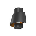 SLV outdoor wall luminaire PHOTONI half round, conical E27 IP65, rust dimmable