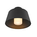 outdoor ceiling luminaire PHOTONI with spacer, conical E27 IP65, black matt dimmable