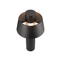 SLV outdoor floor lamp PHOTONI 45 impact resistant, conical E27 IP65, black matt dimmable