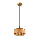 SLV Pendelleuchte PANTILO ROPE 27,  27cm, Pendel 250cm, mit Baldachin, E27, gold