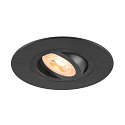 Plafonnier encastr NEW TRIA 75 XL rond GU10 IP20, noir