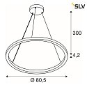 Luminaire à suspension ONE CUBE UP/DOWN IP20, noir gradable